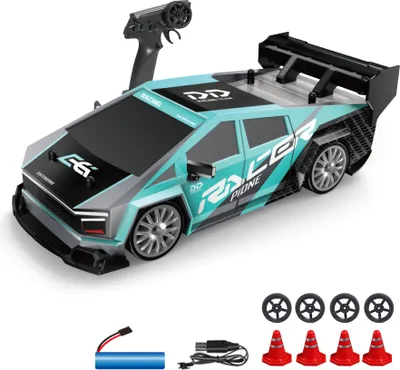 Obrázok produktu pre RC driftovacie auto 1:24, 30 km/h, pohon všetkých kolies, vysoká rýchlosť, LED svetlá, vymeniteľné kolesá