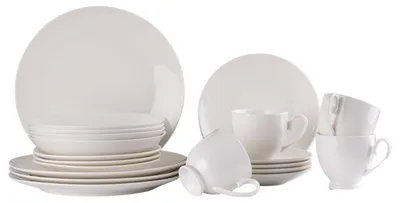 Zdjęcie produktu dla Serwis Porcelanowy 20El 4 Osoby Komplet Talerzy Obiadowych + Filiżanki