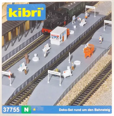 Produktbild von Kibri 37755 Deko-Set rund um den Bahnsteig Spur N in