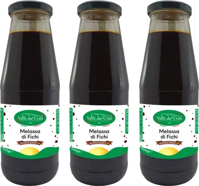 Produktbild von Feigenmelasse | Honig mit Feigen aus Cosenza | Italienische Spezialität | Ideal als Gewürz auf Käse und Fleisch |  3 Flaschen à 900 g