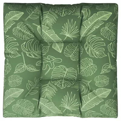 Produktbild von vidaXL Palettenkissen Blattmuster 70x70x12 cm Stoff
