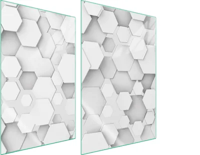 Produktbild von Herdabdeckplatten 2 teilig 35x52 Glaskeramikkochfeld Abdeckung Glas Schneidebrett Muster Stück