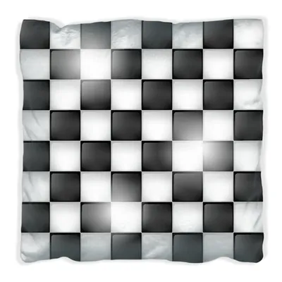 Produktbild von Wallario Premium Kissen, weiche Oberfläche, mit Motiv Schachbrett Muster, Größe: 40 x 40 cm, mit weißer Rückseite