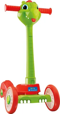 Produktbild von CLEMENTONI Unisex Kinder 120 Baby Dragon Push Scooter 2 Jahre mit 3 Rädern, Outdoor-Spiel und Innen- Italy, Mehrfarbig, 17738, Multi-Coloured, Estándar