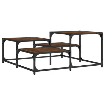 Obrázek produktu pro vidaXL Konferenční stolek hnědý dubový vzhled 87,5x87,5x40 cm materiál na bázi dřeva
