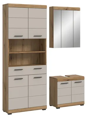 Produktbild von Badezimmer-Set Scout 2 | Kaschmir / Evoak Oak | 3-teilig