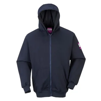 Produktbild von Portwest FR81 Flammhemmendes Kapuzensweatshirt mit Frontreißverschluss Navy Gr. L