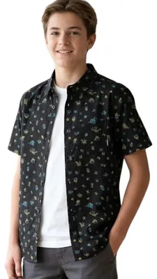 Image de T-shirt pour garçon Billabong, à manches courtes, imprimé, en coton, taille 152