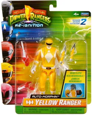 Obrázek produktu pro Power Rangers Auto-Morphin Actionfigure Yellow Ranger, 4 rok/roky, Vícebarevný, Plast