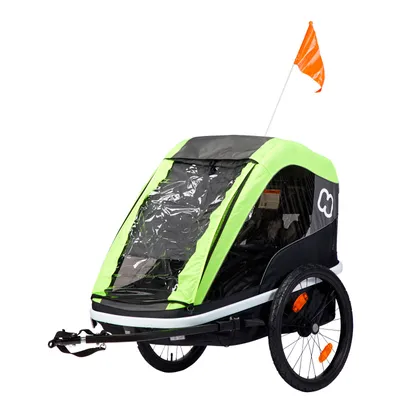Produktbild von Hamax Avenida Twin Fahrradanhänger - Limettenfarbe