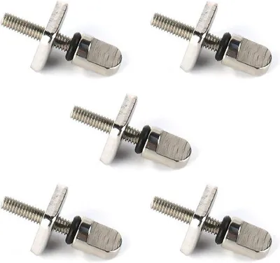 Imagen del producto de Juego de aletas para tabla de surf - 5 unidades - Placas de aletas duraderas de acero inoxidable - Piezas de repuesto para tablas de surf y longboard