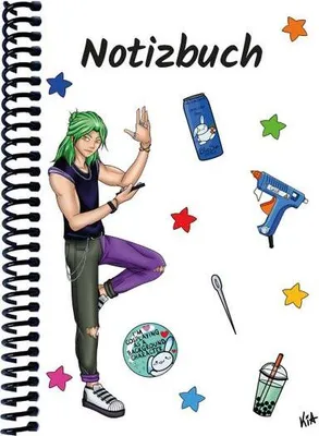 Produktbild von A 5 Notizbuch Manga Quinn, weiß, kariert