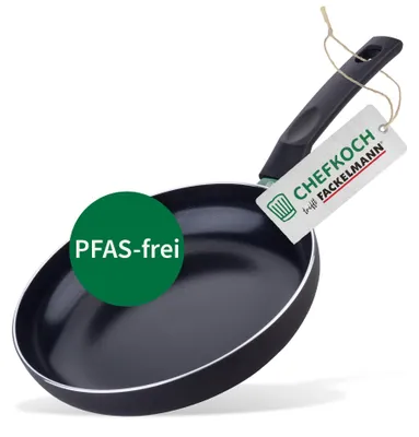 Produktbild von Chefkoch trifft Fackelmann: Hochwertige Keramik-Pfanne mit 24cm Durchmesser - Perfekt für alle Herdarten inkl. Induktion - Aus Aluminium und Bakelit