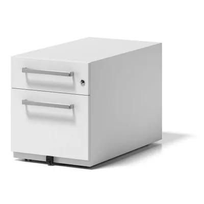 Produktbild von Rollcontainer Note, mit Griff, verkehrsweiß,