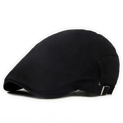 Produktbild von Herren Retro Casual Ivy Hat Sommer Winter Golf Newsboy Driving Cabbie Flat Cap-Schwarz
