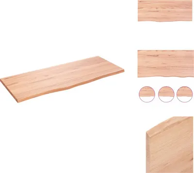 Zdjęcie produktu dla vidaXL Półka ścienna jasnobrązowa 100x40x2 cm z litego drewna dębowego - Półki ścienne