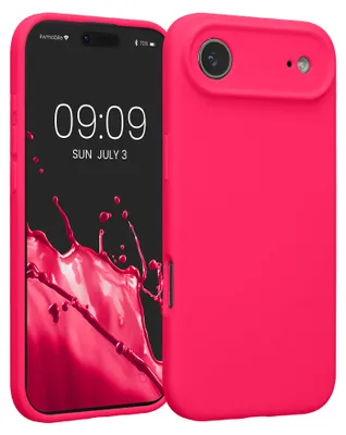 Produktbild von kwmobile Hülle kompatibel mit Apple iPhone Air - Hülle Silikon gummiert - Handyhülle - Handy Case in Neon Pink