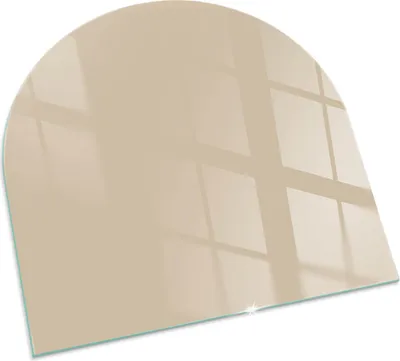 Produktbild von Farbe Beige – Glasbodenplatte für – Kaminofen – Kaminplatte Glas – Schutzglas – Funkenschutzplatte –Glasbodenplatte Feuerfeste – Hitzeschutzplatte – Bodenschutz aus Glas – 100x100 cm
