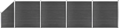 Produktbild von Zaunelement Set WPC 792x(105-186)cm Schwarz , Drahtzäune Design 2024