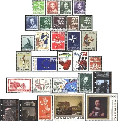 Produktbild von Briefmarken Dänemark 1989 Mi 934-962 (kompl.Ausg.) Jahrgang 1989 komplett postfrisch Freimarke
