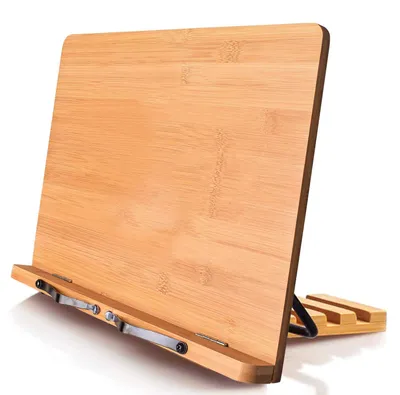 Image de Support de livre réglable avec 5 angles pour une lecture confortable