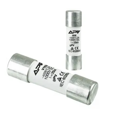 Obrázek produktu pro FVE DC pojistka Adelid APV 1000V, 10A 10x38 mm pro solární systémy