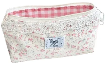 Produktbild von Federmäppchen, Federmäppchen aus Cord, Federmäppchen für Schul- und Bürobedarf, Kosmetiktasche (rosa)