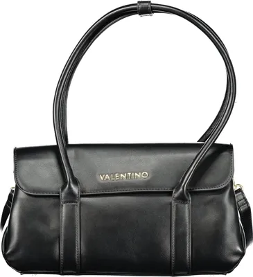 Produktbild von Eleganter schwarzer Damen-Shopper aus recyceltem Material mit Logo