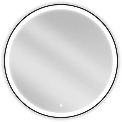 Zdjęcie produktu dla Mexen Esso lustro łazienkowe podświetlane, okragłe 90 cm, LED 6000K, antypara, rama czarna - 9825-090-090-611-70