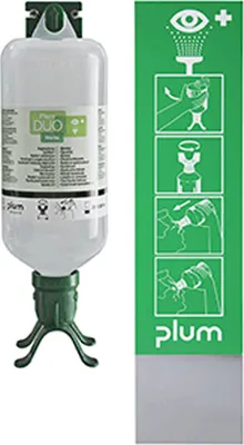 Produktbild von Augenspülstation DUO mit 1 Flasche steriler Natriumchloridlösung, 1000 ml
