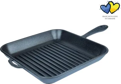 Gusseiserne Grillpfanne Ø 28 × 28 × 4 cm – ideal für Grill, Herd & Ofen
