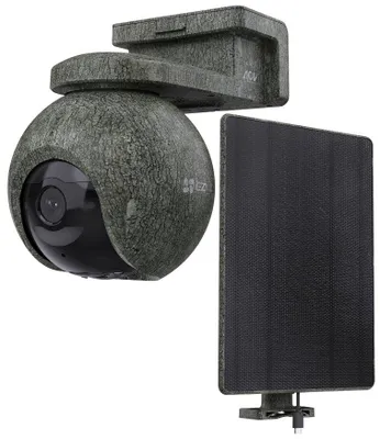 Produktbild von EZVIZ EB8 Pro 4G Ranger Kit - 4K Motorisierte Outdoor-Kamera mit Akku und Solarpanel, 4G + WLAN, GPS, Farb-Nachtsicht, Aktive Verteidigung, Zwei-Wege-Audio - Camouflage