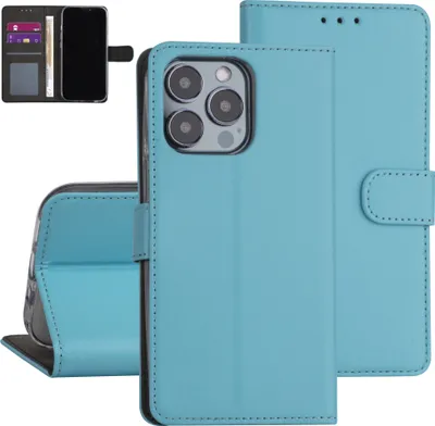 Immagine prodotto di Custodia per iPhone 13 Pro custodia per telefono cellulare custodia per portafoglio con slot per schede magnetiche blu