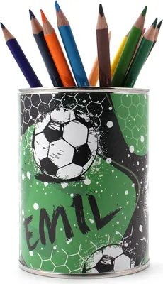 Obrázek produktu pro personalizovaný fotbalový kelímek na tužky se jménem - BEZ PER - držák na tužky na tužky