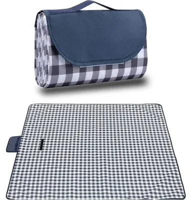 Produktbild von Picknickdecke, 200x150 cm, wasserdichte Reisedecke, Campingdecke, Stranddecke, XXL-Outdoordecke, faltbare Strandmatte mit Tragegriff-Tasche, Picknickmatte für Picknick, Wandern, Camping, Strand