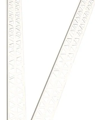Produktbild von ProfileXXL PVC Eckwinkel, Eckprofil, Kantenschutz 2,5m Weiß 40 x 40 x 6mm Putzschienen aus hart PVC, für Innen- & Außenputz