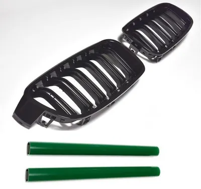 Kühlergrill Sportgrill Schwarz Glanz GRILL STREBEN GRÜN für BMW F30 F31 11-19 – Produktansicht