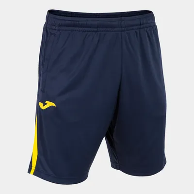Image de Joma Championship VII Short D'entraînement Enfants - Marine / Jaune  | Taille: 152