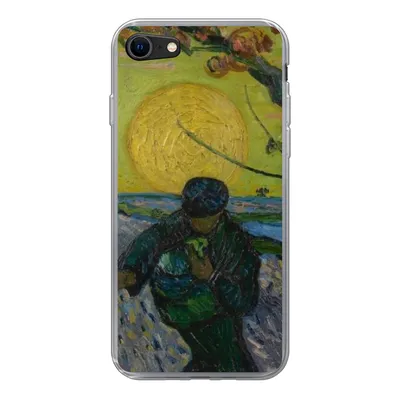 Produktbild von MuchoWow® Handyhülle Schutzhülle Hülle für iPhone SE 2020 Der Sämann - Vincent van Gogh Silikon Softcase Handy Hülle - Kartenbesitzer