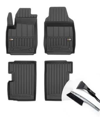 Productafbeelding van moto-MOLTICO 3D rubberen vloermatten voor auto, set van 4 stuks, all-weather rubberen voetmatten, antislip en waterdichte autotapijten - geschikt voor Fiat 500 vanaf 2007