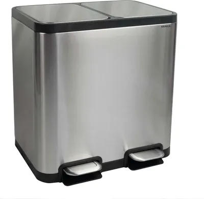 Produktbild von MAUL Tret-Abfalleimer MAULcycle 40 l Edelstahl 37.6 x 47 x 49 cm silber