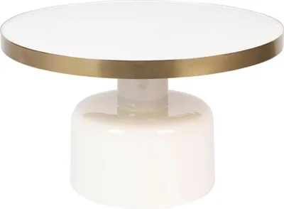 Produktbild von Zuiver Glam Couchtisch Rund 60 cm Weiß/ Gold