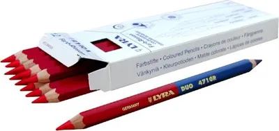 Image de 12x LYRA 2930101 Farbstift Duo Giant rot/blau