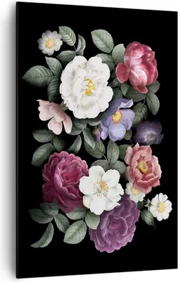 Produktbild von Bild auf Leinwand - Leinwandbild - Einteilig - Blumen Blumenstrauß Komposition - 80x120cm - Wand Bild - Wandbilder - Leinwanddruck - Wanddekoration - Leinwand bilder - Wandbild - PA80x120-5032