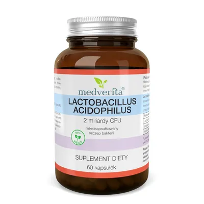 Zdjęcie produktu dla Medverita Lactobacillus acidophilus 2 miliardy CFU - 60 kapsułek
