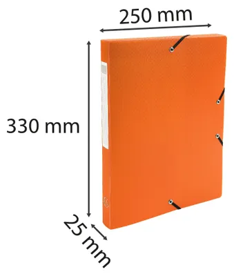 Zdjęcie produktu dla Exacompta pudełko archiwizacyjne grzbiet 25mm z PP 700µ nieprzezroczyste DIN A4 pomarańczowe