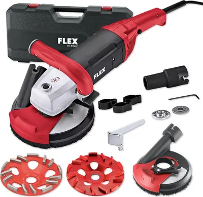 Produktbild von FLEX Sanierungsschleifer 150mm LD 18-7 150 R, Kit E-Jet Haube 2x Diamantscheibe