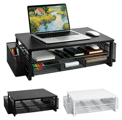 Imagen del producto de Soporte ergonómico para monitor con cajón