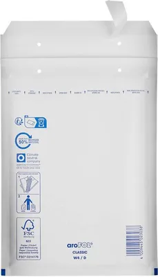 Productafbeelding van aroFOL® CLASSIC 2FVAF000104 Luchtkussenzakken, wit, formaat W4/D, geschikt voor DIN A5