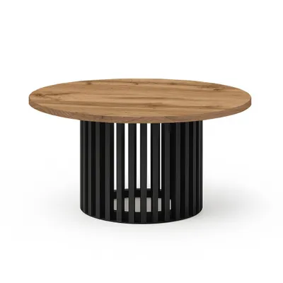 Produktbild von DOVER Couchtisch, 60 cm, minimalistisch und zeitlos - Eiche Wotan/Schwarz